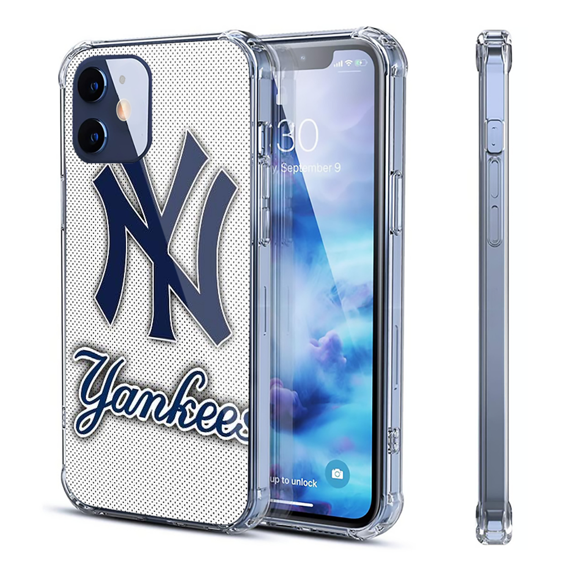 New York Yankees 192 Clear IPhone 12 Case – Soft TPU With UV Print – Enhanced Drop Protection, Precise Fit, Anti-Fingerprint, Customizable Design, Scratch-Resistant, Yellow-Resistant